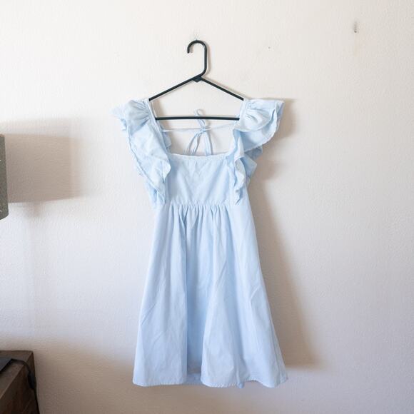 Lulus Marvelous Time Light Blue Ruffled Mini Dress - Picture 6 of 7
